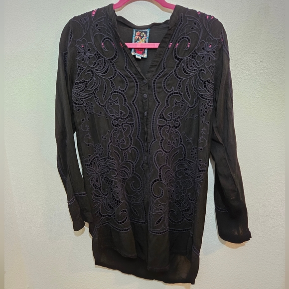 Johnny Was Embroidered Blouse XS - Picture 2 of 12